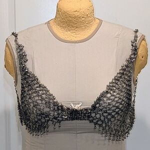 EUC Beckwoman OS Chainmail Body Dancing Boho Bralette